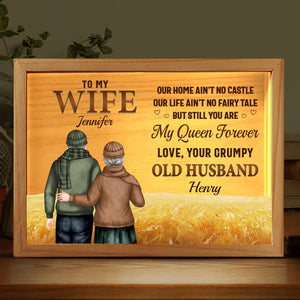 Deux cœurs, une âme - Cadre photo personnalisé pour couple - Cadeau pour mari et femme, anniversaire