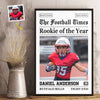 Custom Photo Rookie Today, Champion Tomorrow - American Football Personalized Custom Vertical Poster - Gift For Sport Lovers, Sport Players