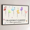 Love Grown In Grandma's Garden - Family Personalized Custom Horizontal Poster - Gift For Mom, Grandma