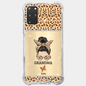 A Grandmother's Love Is Forever And Always - Family Personalized Custom Faux Jewelry Effect Printed Clear Phone Case - Gift For Mom, Grandma