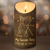 My Best Moments Are With You - Couple Personalized Custom LED Candle - Gift For Husband Wife, Anniversary