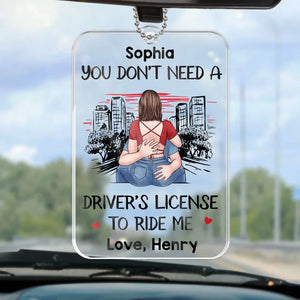 The Best Part Of My Day Is You - Couple Personalized Custom Car Ornament - Acrylic Custom Shaped - Gift For Husband Wife, Anniversary