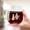 A Woman Cannot Survive On Wine Alone - Dog Personalized Custom Wine Glass - Gift For Pet Owners, Pet Lovers