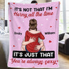 My Queen You're Always Sexy - Couple Family Personalized Custom Blanket - Gift For Husband Wife, Anniversary