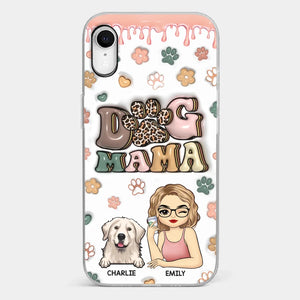 Dog Mom For Life - Dog & Cat Personalized Custom 3D Inflated Effect Printed Clear Phone Case - Gift For Pet Owners, Pet Lovers