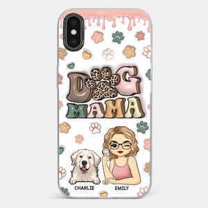 Dog Mom For Life - Dog & Cat Personalized Custom 3D Inflated Effect Printed Clear Phone Case - Gift For Pet Owners, Pet Lovers