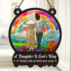 We Never Walk Alone - Family Personalized Window Hanging Suncatcher - Gift For Mom, Daughter