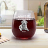 Custom Photo My Pet And Wine Make Everything Fine - Dog & Cat Personalized Custom Wine Glass - Gift For Pet Owners, Pet Lovers