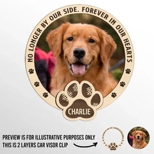 Custom Photo You Were My Favorite Hello And My Hardest Goodbye - Memorial Personalized Custom Car Visor Clip - Sympathy Gift For Pet Owners, Pet Lovers