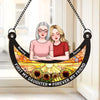 Forever My Friend - Family Personalized Window Hanging Suncatcher Ornament - Gift For Mom, Daughter