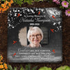 Custom Photo You Will Remain In Our Hearts Forever - Memorial Personalized Custom Square Shaped Memorial Stone - Sympathy Gift For Family Members