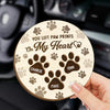 You Left Paw Prints On My Heart - Memorial Personalized Custom Car Visor Clip - Sympathy Gift For Pet Owners, Pet Lovers