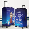 Travel Far Enough, You Meet Yourself - Travel Personalized Custom Luggage Cover - Summer Vacation Gift, Gift For Adventure Travel Lovers