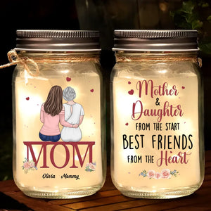 You’re Not Just Our Mom, You’re Our World - Family Personalized Custom Mason Jar Light - Gift For Mom, Daughter