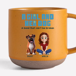 A Bond That Can't Be Broken - Dog Personalized Custom Printed Pottery Mug - Gift For Pet Owners, Pet Lovers