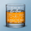 Being My Brother Is Really The Only Gift You Need - Family Personalized Custom Whiskey Glass - Gift For Family Members