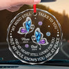 Remembered With Love - Memorial Personalized Custom Round Glass Ornament Car Hanger - Sympathy Gift For Family Members