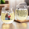 Thank You For All The Things You Do - Family Personalized Custom Wine Glass - Gift For Mom, Daughter