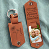 Custom Photo Sometimes You Forget You Are Awesome - Family Personalized Custom Engraved Leather Keychain - Gift For Family Members