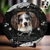 Custom Photo Forever In My Heart - Memorial Personalized Custom Round Shaped Stone With Stand - Sympathy Gift For Pet Owners, Pet Lovers