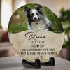 Custom Photo Your Paw Prints Are Forever Etched On My Soul - Memorial Personalized Custom Round Shaped Stone With Stand - Sympathy Gift For Pet Owners, Pet Lovers