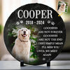 Custom Photo Cherished Friend, Faithful To The End - Memorial Personalized Custom Round Shaped Stone With Stand - Sympathy Gift For Pet Owners, Pet Lovers