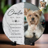 Custom Photo Deeply Loved And Missed Beyond Words - Memorial Personalized Custom Round Shaped Stone With Stand - Sympathy Gift For Pet Owners, Pet Lovers