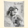 Custom Photo Welcome Home - Memorial Personalized Custom Blanket - Sympathy Gift For Pet Owners, Pet Lovers