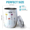 First Mum, Now Nanny - Family Personalized Custom Wine Tumbler - Gift For Mom, Grandma