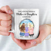 The Love Between A Mother & Daughters Is Forever - Family Personalized Custom Mug - Gift For Mom, Daughter