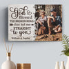 Custom Photo With You, I Am Home - Couple Personalized Custom Horizontal Canvas - Gift For Husband Wife, Anniversary