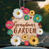 A Grandma's Love Is Like A Garden That Blooms Forever - Family Personalized Custom Car Ornament - Acrylic Custom Shaped - Gift For Mom, Grandma