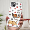 Pawsitively Loved - Dog & Cat Personalized Custom 3D Inflated Effect Printed Clear Phone Case - Gift For Pet Owners, Pet Lovers