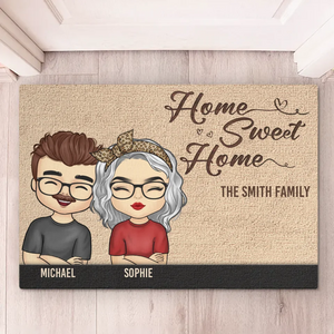 Happiness Is A Cozy Home - Family Personalized Custom Home Decor Decorative Mat - House Warming Gift For Family Members