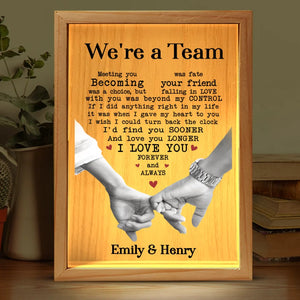 Ensemble, nous sommes infinis - Cadre photo personnalisé pour couple - Cadeau pour mari et femme, anniversaire