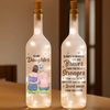 The Love Between A Mom And Daughter Is Forever - Family Personalized Custom Bottle Lamp - Gift For Mom, Daughter