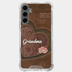Her Love Blossoms In Every Season - Family Personalized Custom Clear Phone Case - Gift For Mom, Grandma