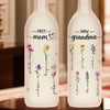 Her Love Is The Sunshine That Makes Every Flower Bloom - Family Personalized Custom Bottle Lamp - Gift For Mom, Grandma