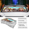 Wherever Our Fur Mom Goes, We’re Always Along For The Ride - Dog Personalized Custom Auto Windshield Sunshade, Car Window Protector - Gift For Pet Owners, Pet Lovers