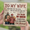 Our Home May Be Small, But Our Love Makes It Grand - Couple Personalized Custom Square Shaped Stone With Stand - Gift For Husband Wife, Anniversary