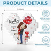 Together Is My Favorite Place To Be - Couple Personalized Custom Heart Shaped Building Brick Blocks - Gift For Husband Wife, Anniversary