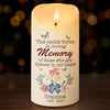 This Candle Illuminates Cherished Memories - Memorial Personalized Custom LED Candle - Sympathy Gift For Family Members