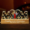 Everything We Are Is Because Of You - Family Personalized Custom Acrylic Block 3D LED Night Light - Gift For Mom, Daughter