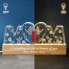 Everything We Are Is Because Of You - Family Personalized Custom Acrylic Block 3D LED Night Light - Gift For Mom, Daughter