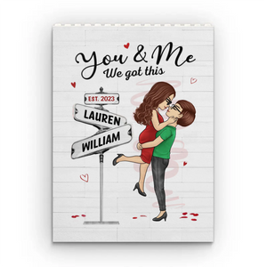 J'aime ta façon d'être - Blocs de construction rectangulaires verticaux personnalisés pour couple - Cadeau pour mari et femme, anniversaire