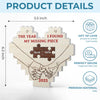 The Year I Found My Missing Piece - Couple Personalized Custom Heart Shaped Building Brick Blocks - Gift For Husband Wife, Anniversary