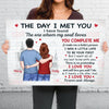 You Complete Me, Always And Forever - Couple Personalized Custom Horizontal Canvas - Gift For Husband Wife, Anniversary