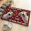 Furry Friends Set The Welcome Standard - Dog Personalized Custom Home Decor Decorative Mat - House Warming Gift For Pet Owners, Pet Lovers