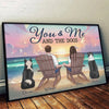 Our Hearts Beat As One - Couple Personalized Custom Horizontal Poster - Gift For Husband Wife, Anniversary