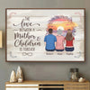 Forever Wrapped In A Mother’s Love - Family Personalized Custom Horizontal Poster - Gift For Mom